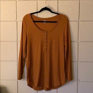 Old Navy Pumpkin Colored Long Sleeve Top